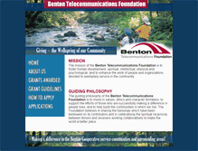 Tablet Screenshot of bentontelecomfoundation.org